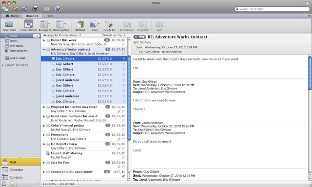 does outlook have app for mac os?